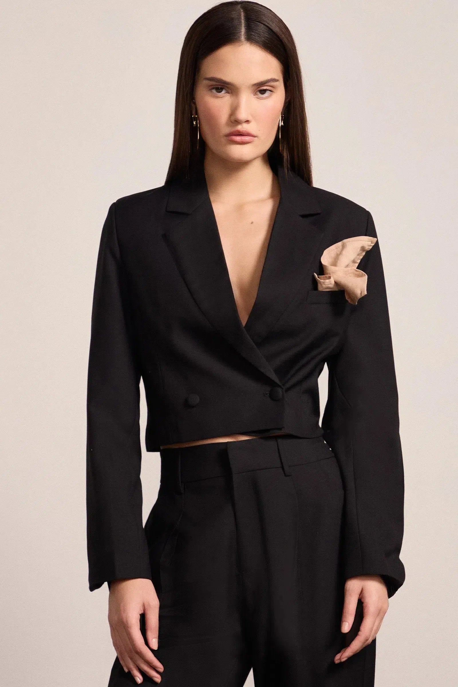 Blazer Cropped em Alfaiataria 78856 Linzzi