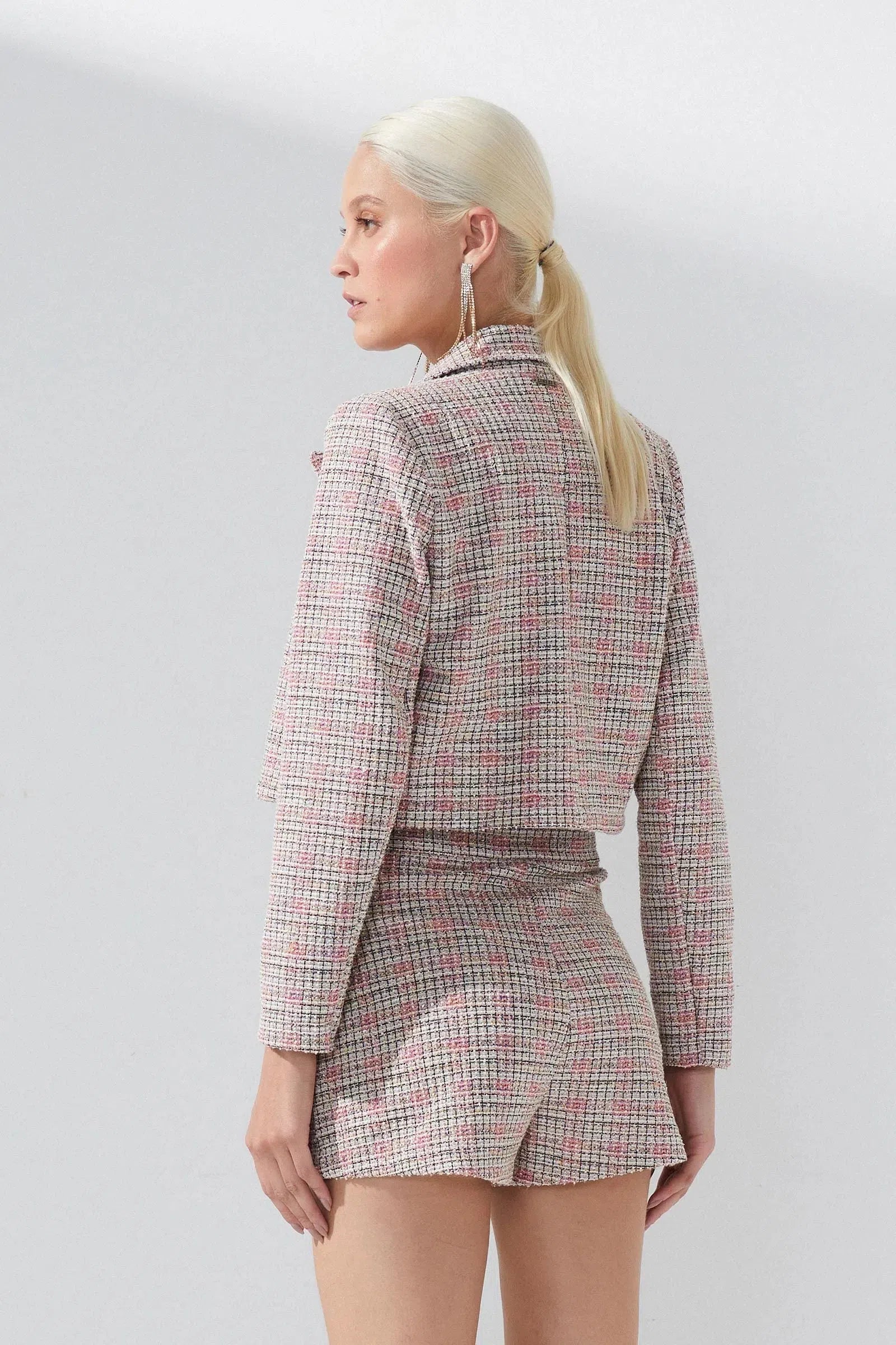 Blazer em Malha Tweed 70224 Linzzi