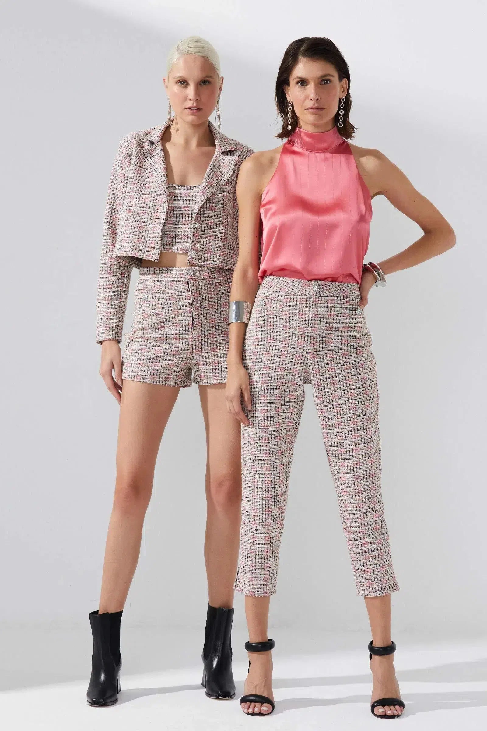 Blazer em Malha Tweed 70224 Linzzi