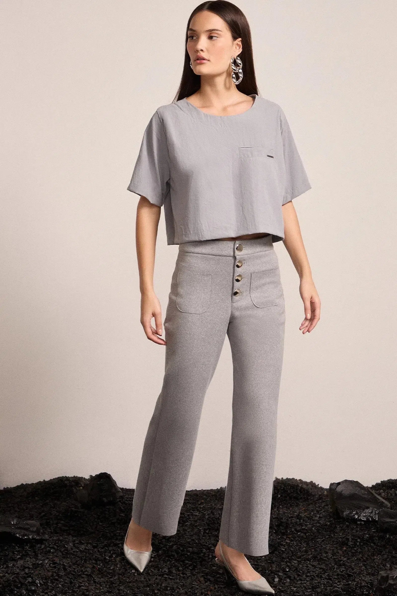 Blusa Ampla em Cupro 79415 Linzzi