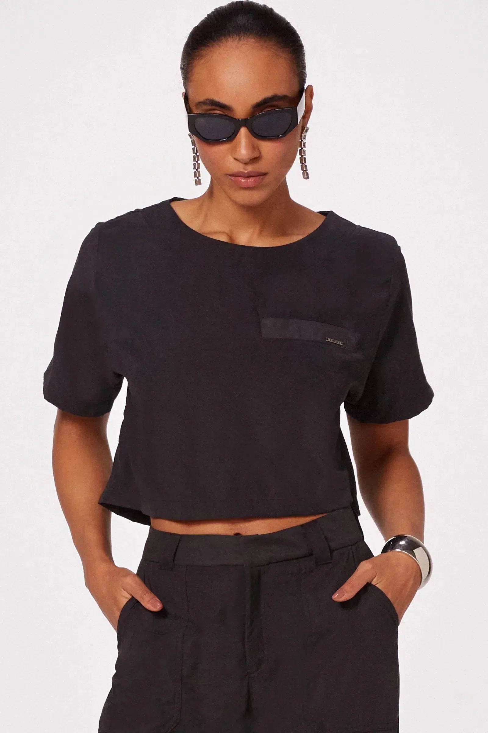 Blusa Ampla em Cupro 79415 Linzzi