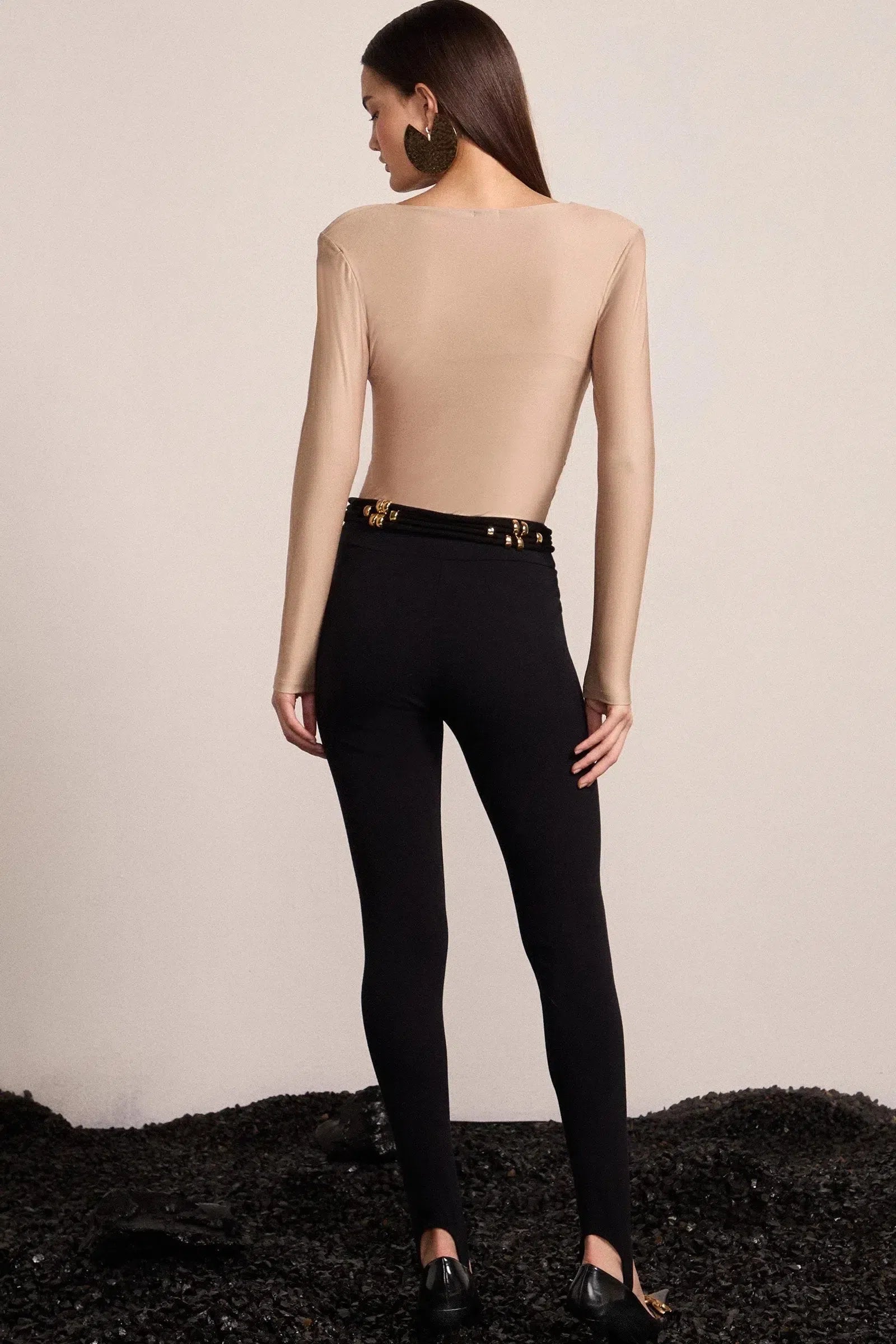 Blusa Assimétrica em Malha Poliamida Delicaté 80852 Linzzi