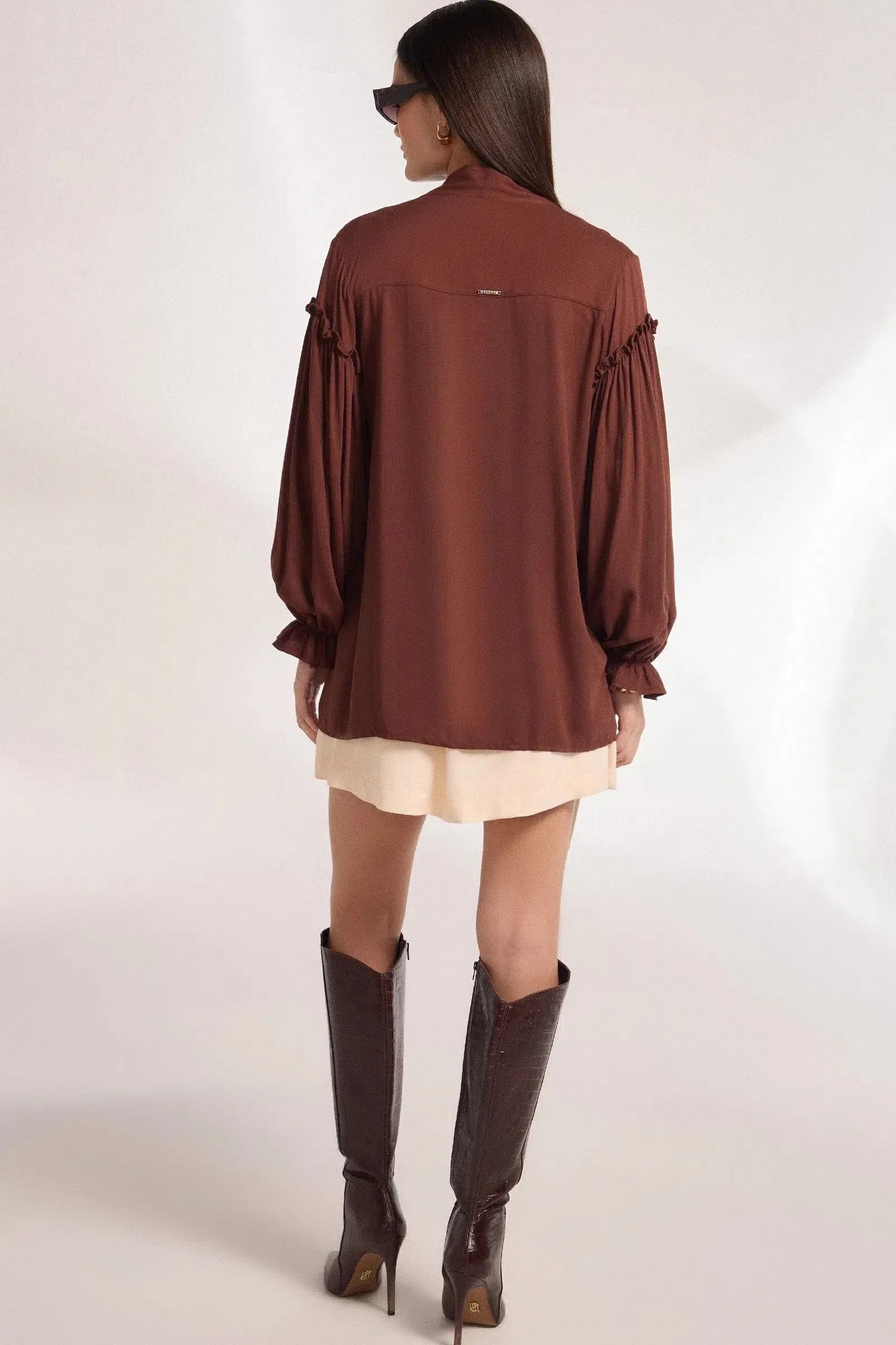 Blusa com Amarração em Viscose 80505 Linzzi