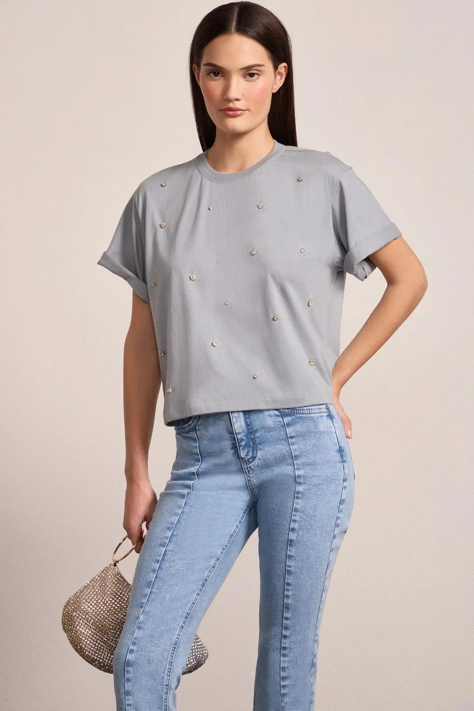 Calça Slim Flare em Denim com Elastano 79045 Linzzi