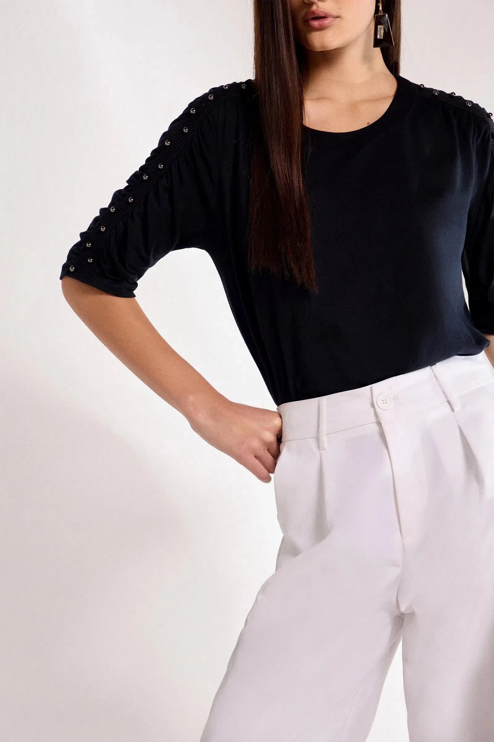 Calça Wide Leg em Alfaiataria 78862 Linzzi