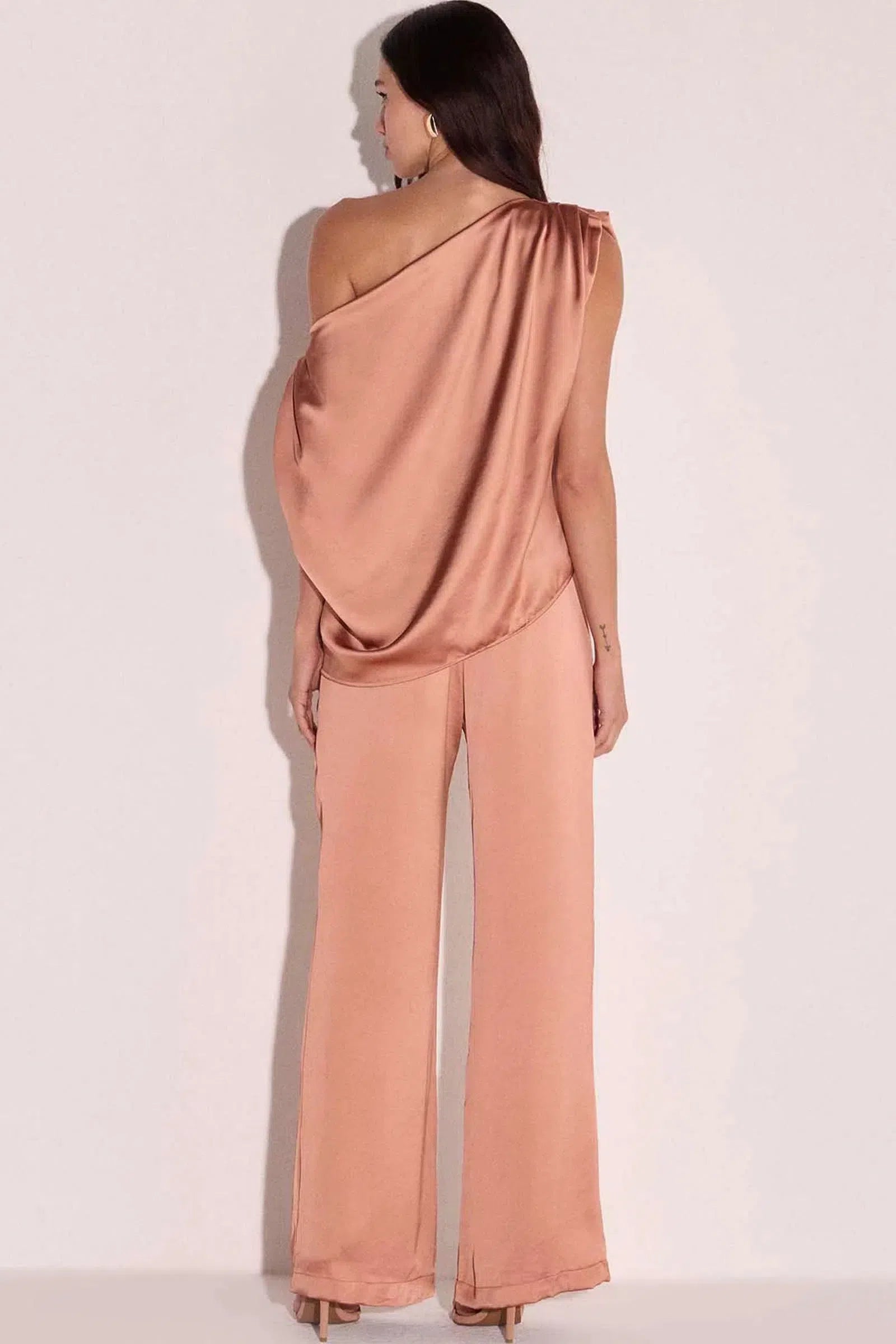 Calça Wide Leg em Tecido Acetinado 81161 Linzzi