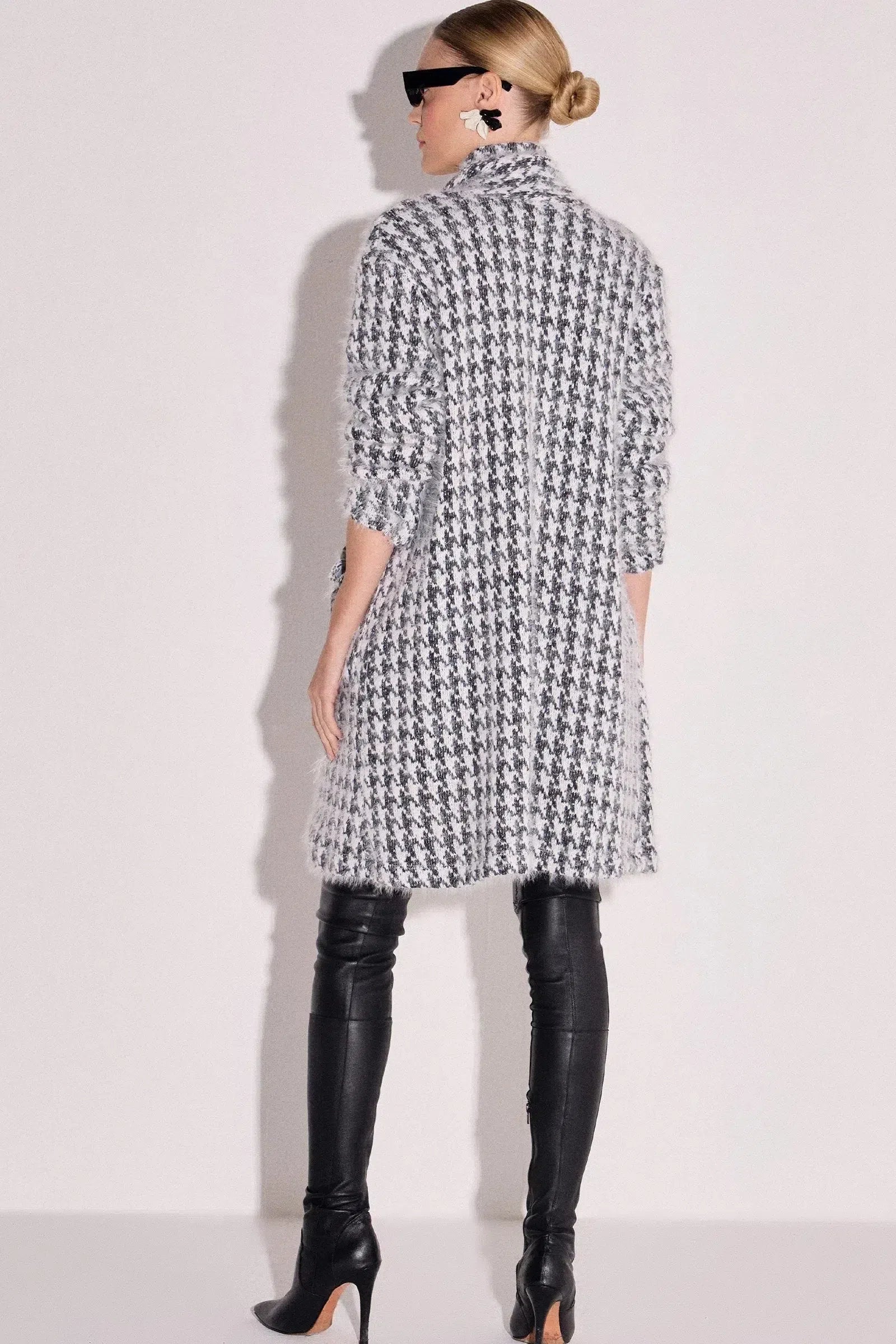 Cardigan Maxi Pullover em Tricô P&B 81439 Linzzi