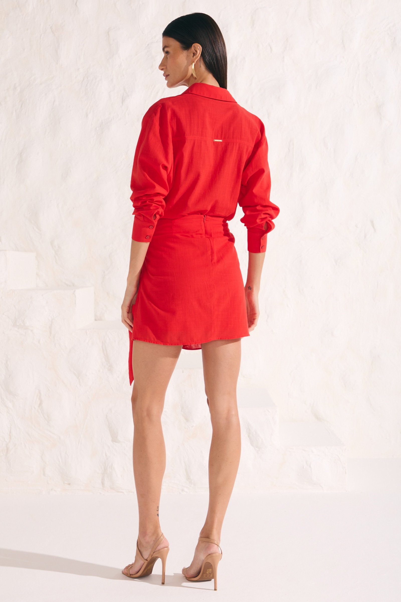 Minissaia em Viscose de Linho 86572 Linzzi