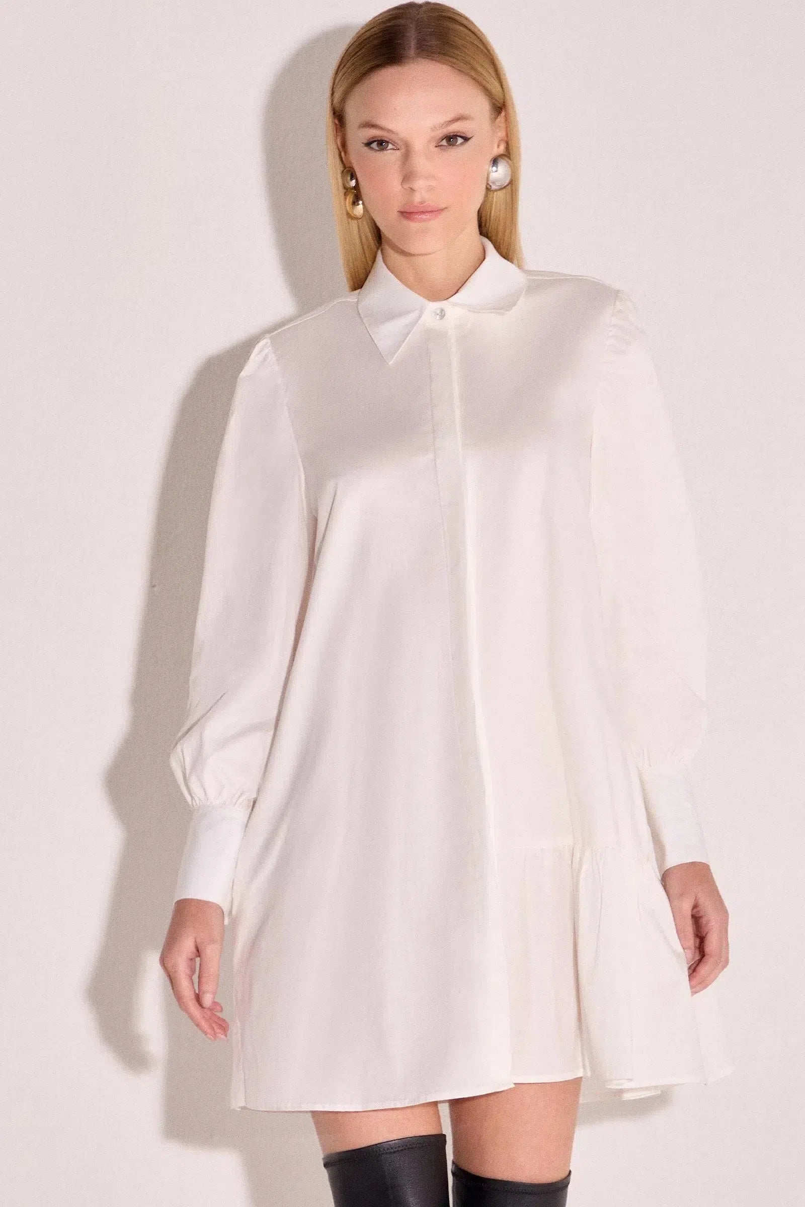 Vestido Chemise em Tricoline com Elastano 80016 Linzzi